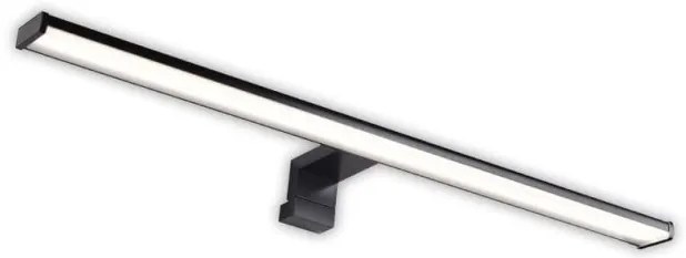 Απλίκα Φωτιστικό Τοίχου Μπάνιου LED 12W IP44 4000K 60x12 Lumen-3-601211-Μαύρο 3-601211
