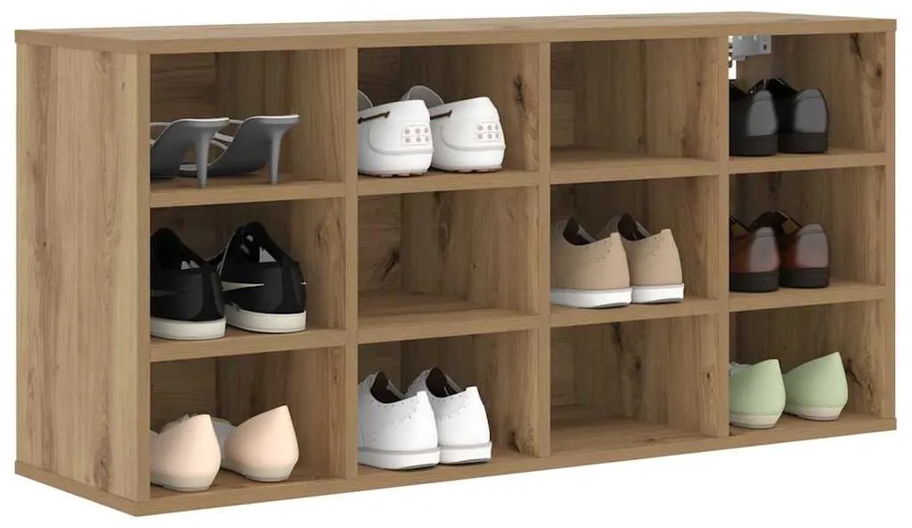 vidaXL Παπουτσοθήκη artisan δρυς 103 x 30 x 51 εκ. Επεξεργασμένο ξύλο
