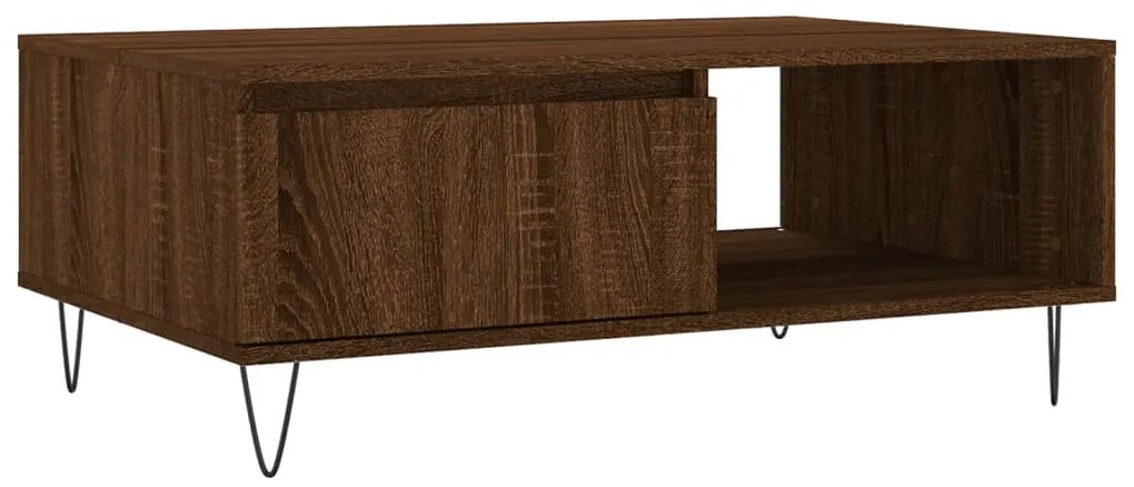 vidaXL Τραπεζάκι Σαλονιού Καφέ Δρυς 90x60x35εκ. από Επεξεργασμένο Ξύλο