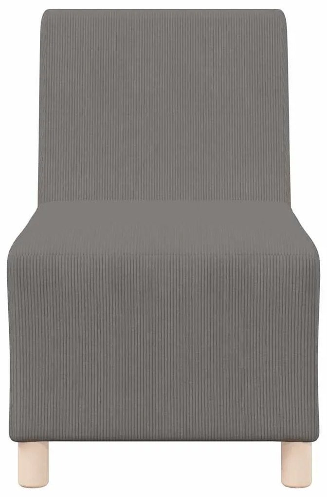 vidaXL Μοναδικός Καναπές χωρίς Χερούλια 2 pcs Ανοιχτό γκρι