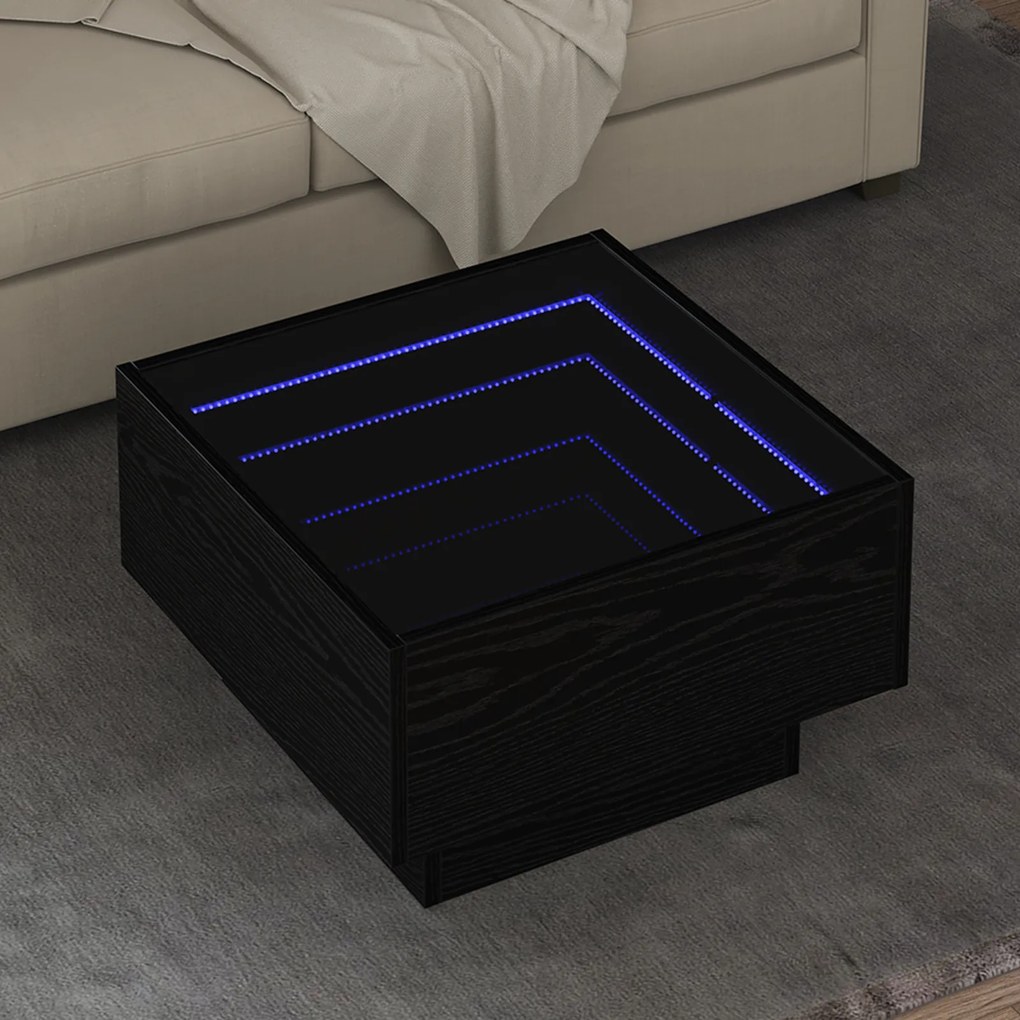 vidaXL Τραπεζάκι σαλονιού Μαύρη δρυς 50 x 50 x 30 εκ