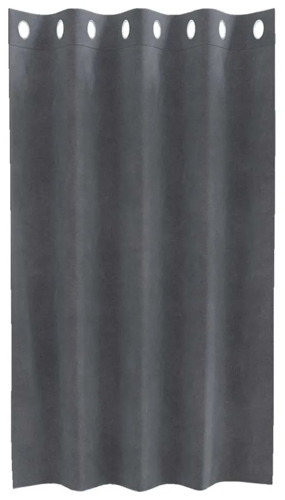 vidaXL Κουρτίνες με κουρτίνες 2 pcs Ανοιχτό γκρι 140 x 140 cm Βελούδο