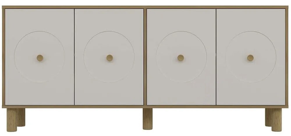 Μπουφές Deren Bohem 475OLV3127 180x35x78,6cm Oak-White Particle Board, Melamine