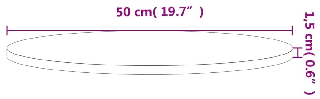 ΕΠΙΦΑΝΕΙΑ ΤΡΑΠΕΖΙΟΥ ΣΤΡΟΓΓΥΛΗ Ø50X1,5 ΕΚ. ΜΑΣΙΦ ΞΥΛΟ ΟΞΙΑΣ 355929