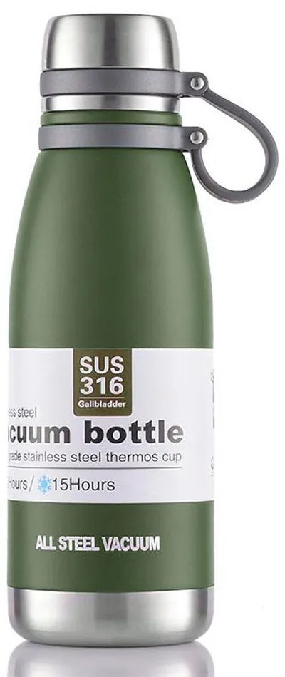 Μπουκάλι Θερμός με Ιμάντα Μεταφοράς 600ml JB-6063 Πράσινο