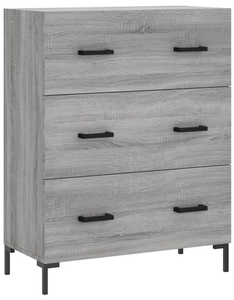 vidaXL Ντουλάπι Γκρι Sonoma 69,5 x 34 x 180 εκ. Επεξεργασμένο Ξύλο