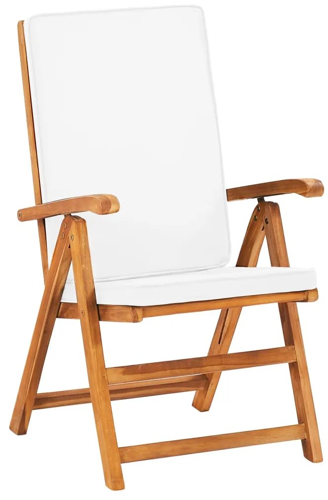 vidaXL Σετ Τραπεζαρίας Κήπου 5 τεμ. από Μασίφ Ξύλο Teak με Μαξιλάρια