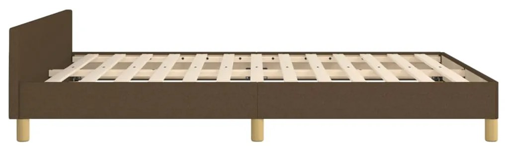 vidaXL Σκελετός Κρεβατιού Χωρίς Στρώμα Καφέ 140x200 εκ.Υφασμάτινο