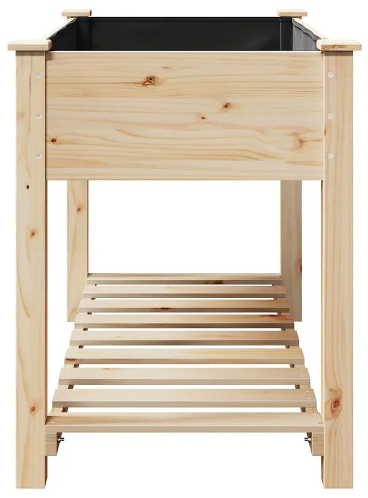 vidaXL Γλάστρα Κήπου Μπεζ 115 x 59 x 76.5 εκ Στερεό ξύλο έλατου