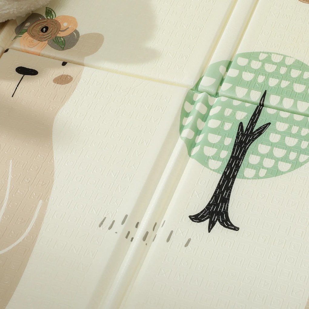 AIYAPLAY Χαλί παιχνιδιού για μωρά 196 x 176 x 1,5 cm, αναδιπλούμενο, διπλής όψης, πολύχρωμο