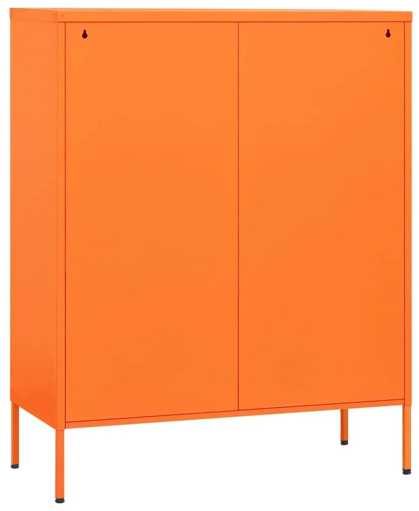 vidaXL Ντουλάπι Αποθήκευσης Πορτοκαλί 80 x 35 x 101,5 εκ. από Ατσάλι