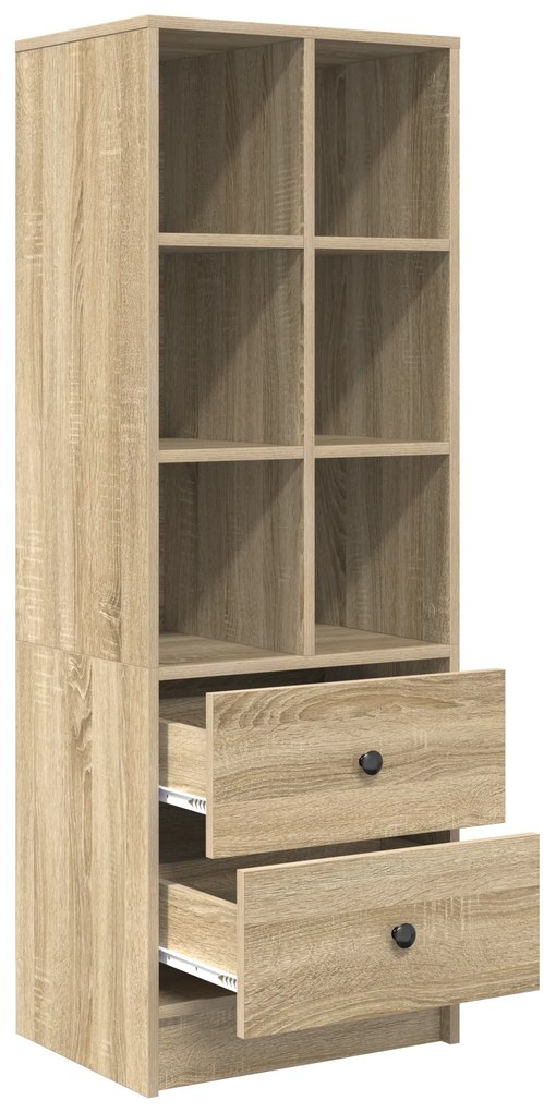 vidaXL Highboard Sonoma Δρυς 45.5 x 34 x 127 εκ Επεξεργασμένο ξύλο