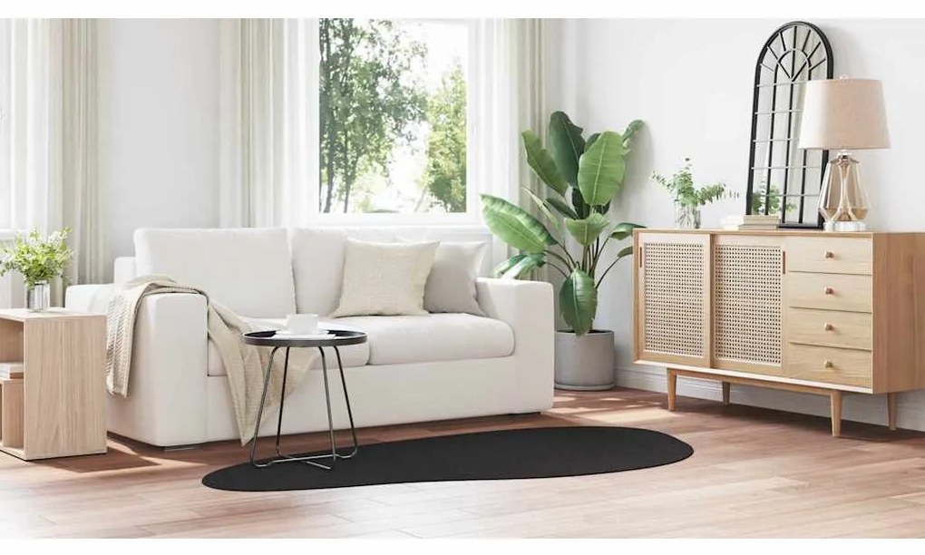 vidaXL Χαλί Μαύρο 100 x 200 cm Πολυεστέρας