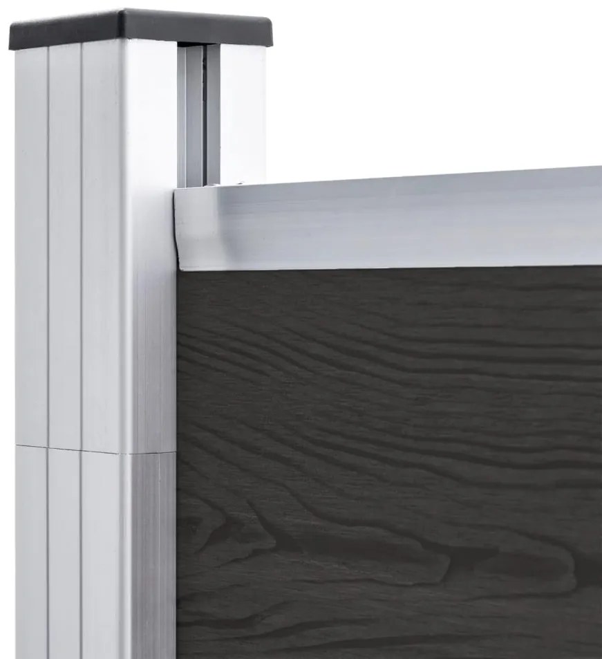 vidaXL Πάνελ Περίφραξης Μαύρο 175 x 186 εκ. από WPC