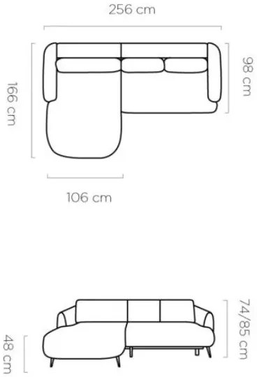 Γωνιακός καναπές Terry Mini-Gkri-Αριστερή