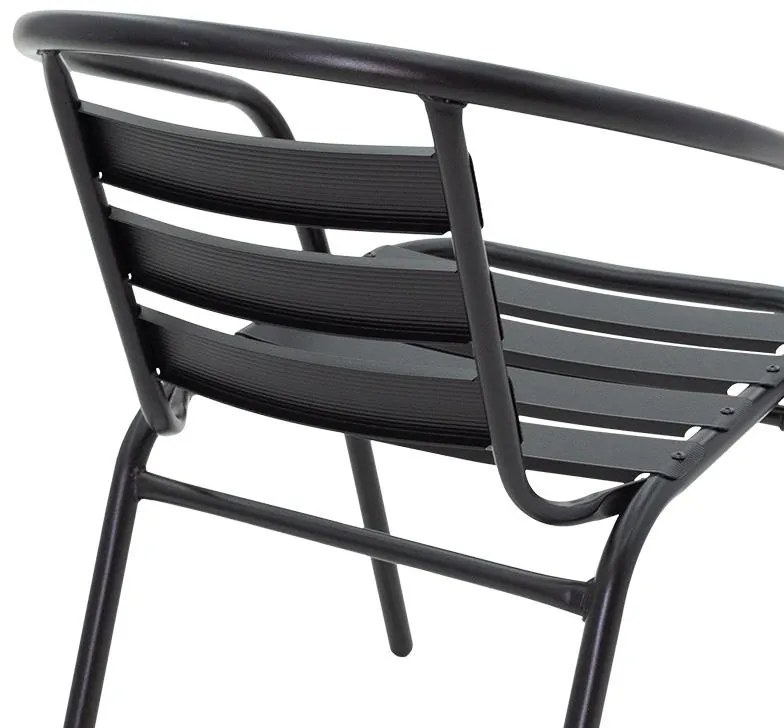 Καρέκλα - Πολυθρόνα Tade στοιβαζόμενη μέταλλο μαύρο 54x58x73 εκ. 54x58x73 εκ.