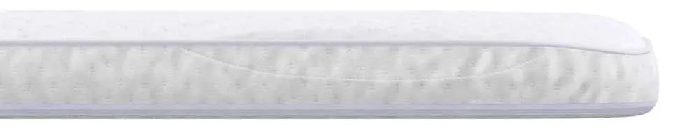 vidaXL Στρώμα επικάλυψης Λευκό 160 x 200 cm Υφασμα Πλεκτό