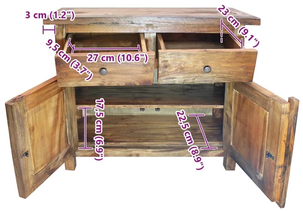 ΜΠΟΥΦΕΣ ΨΗΛΟΣ 75 X 30 X 65 ΕΚ. ΑΠΟ ΜΑΣΙΦ ΑΝΑΚΥΚΛΩΜΕΝΟ ΞΥΛΟ 244490