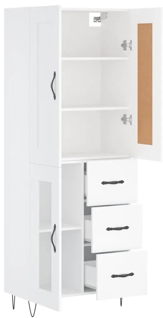 vidaXL Ντουλάπι Λευκό 69,5x34x180 εκ. από Επεξεργασμένο Ξύλο