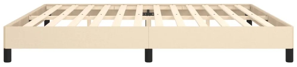 vidaXL Σκελετός Κρεβατιού Χωρίς Στρώμα Κρεμ 200x200 εκ. Υφασμάτινο