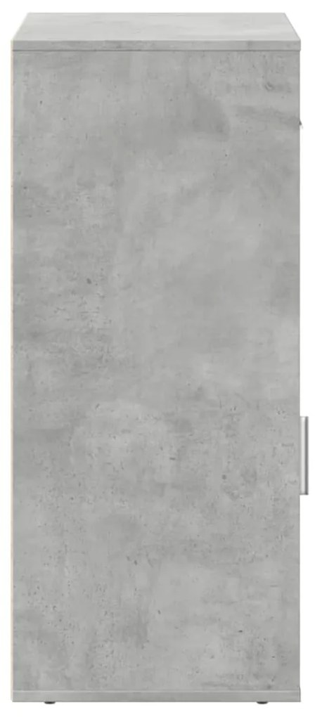 vidaXL Ραφιέρα με Ντουλάπια Γκρι Σκυροδέμ. 56,5x39x90 εκ. Επεξ. Ξύλο
