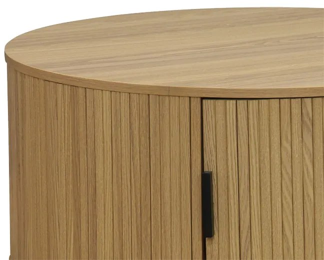 Τραπέζι σαλονιού Scandi pakoworld MDF σε φυσική απόχρωση Φ80x35.5εκ