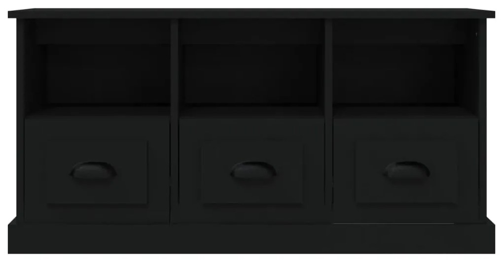 vidaXL Έπιπλο Τηλεόρασης Μαύρο 100x35x50 εκ. Επεξ. Επεξεργασμένο Ξύλο