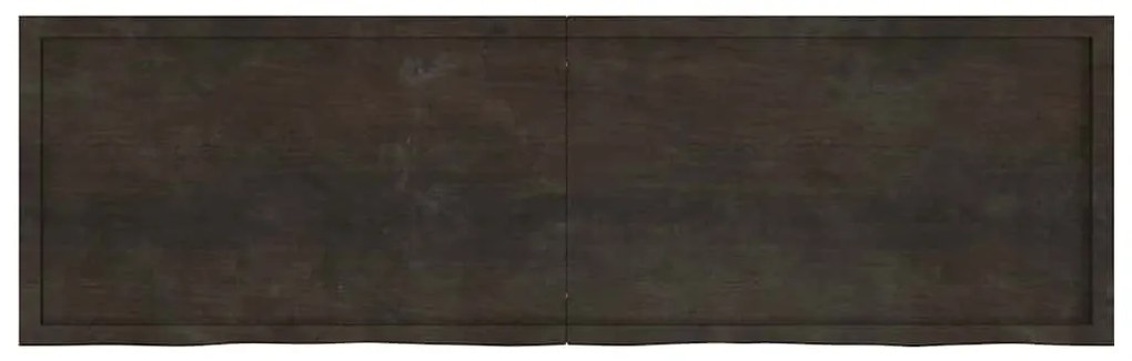 vidaXL Πάγκος Μπάνιου Σκούρο Καφέ 200x60x(2-6) εκ. Επεξεργ. Μασίφ Ξύλο