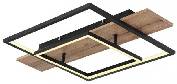 Πλαφονιέρα Φωτιστικό Οροφής LED 24W Μαύρο 60cm Vanni 67289D Globo Lighting 67289D Μαύρο