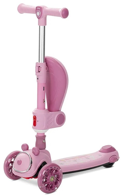 Πατίνι Scooter με Φως &amp; Μουσική Swiftie Τρίτροχο Αναδιπλούμενο με Κάθισμα  Pink  10390220003 Lorelli
