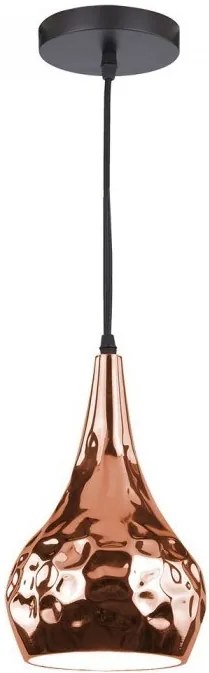 Κρεμαστό Φωτιστικό V-TAC Μεταλλικό Χρώμα Rose Gold Χαλκού με ντουί Ε27 Φ180 3708