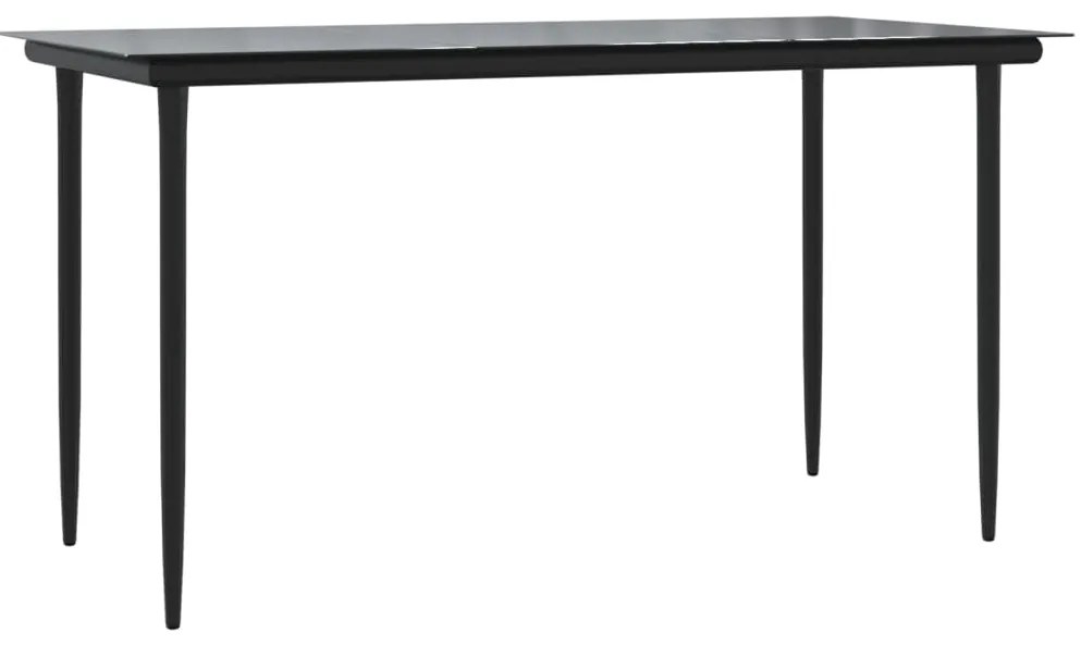 vidaXL Σετ Τραπεζαρίας Κήπου 5 τεμ. Συνθ. Ρατάν / Ατσάλι με Μαξιλάρια