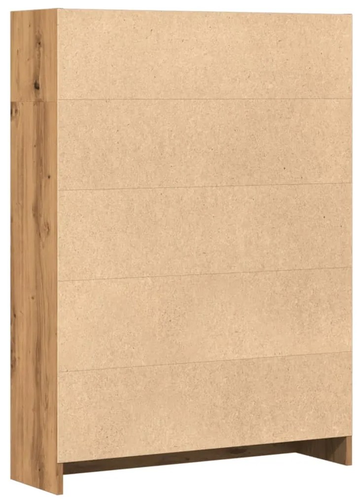 vidaXL Βιβλιοθήκη Αρτισιανή Δρυς 80x24x109 εκ. από Επεξεργασμένο Ξύλο