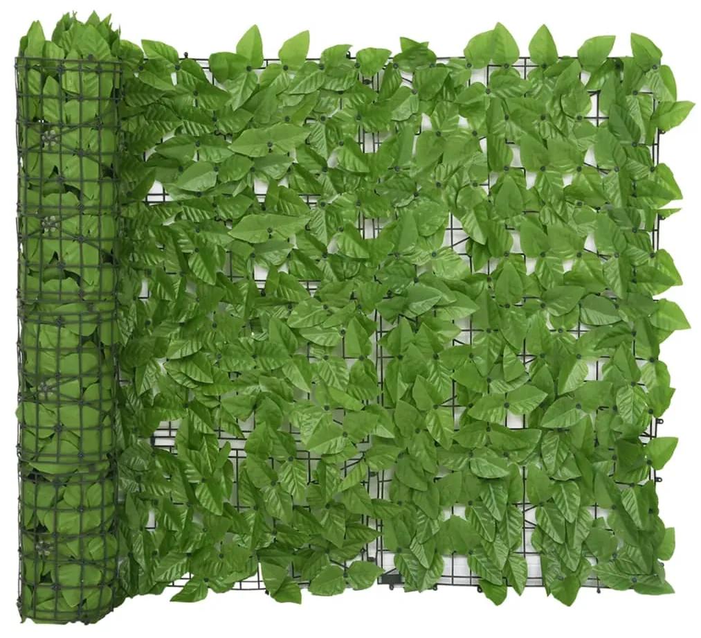 Διαχωριστικό Βεράντας με Πράσινα Φύλλα 600 x 100 εκ.