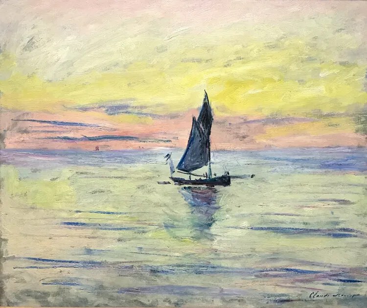 Αναπαραγωγή The Sailing Boat, Evening Effect (1885), Claude Monet