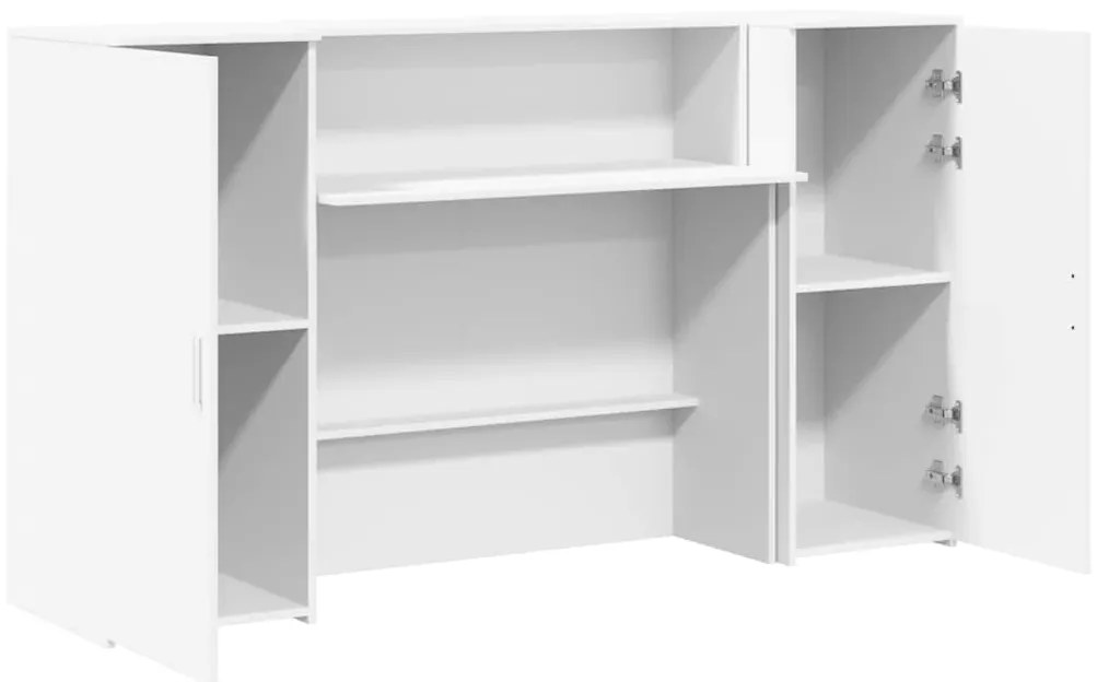 vidaXL Γραφείο υποδοχής Λευκό 180x50x103,5 cm Κατασκευασμένο ξύλο