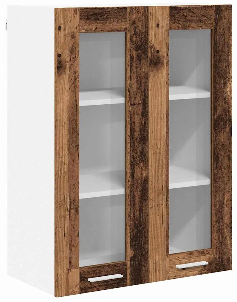 vidaXL Κρεμαστό ντουλάπι με αποθήκευση Παλιό ξύλο 60 x 31 x 80 εκ.