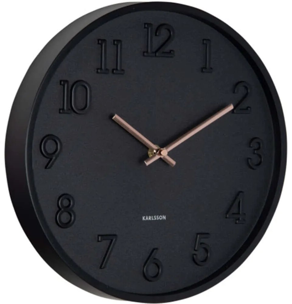 Ρολόι Τοίχου Calma KA6041BK 30cm Matt Black Karlsson Πολυπροπυλένιο
