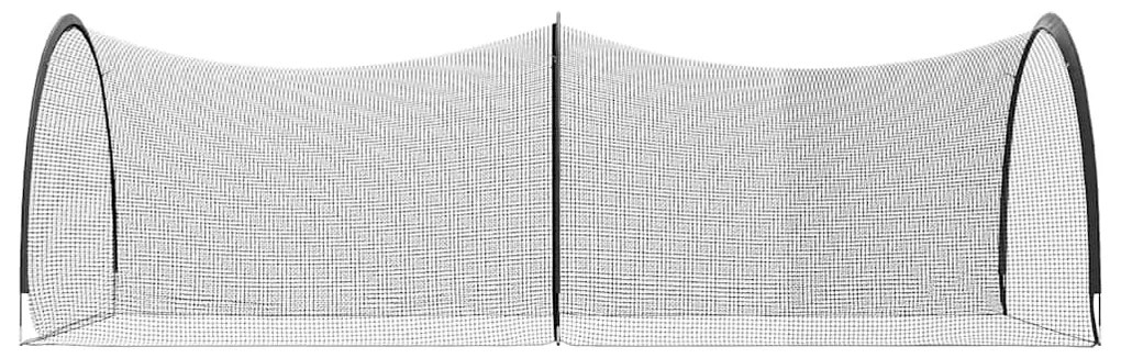 vidaXL Μπέιζμπολ & Σόφτμπολ Μαύρο 702 x 369,5 x 243,5 cm Πολυεστέρας