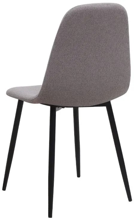 Σετ τραπεζαρία 5τμχ Roger - Iris Megapap Mdf - ύφασμα χρώμα μαύρο εφέ μαρμάρου - ανοιχτό μπεζ 120x70x75εκ.