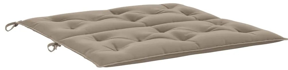 vidaXL Μαξιλάρι Πάγκου Κήπου Taupe 100x(50+50)x7 εκ. Ύφασμα Oxford