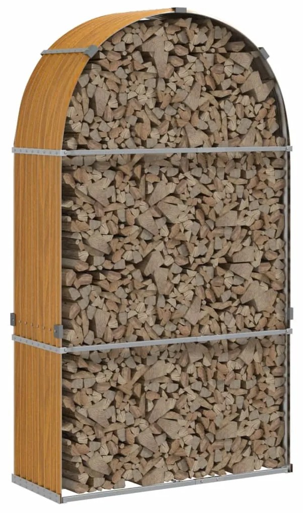 vidaXL Ξυλοθήκη Ξύλινη Όψη 120x45x210 εκ. από Γαλβανισμένο Ατσάλι