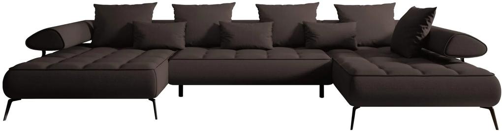 Γωνιακός καναπές Solido XL-Kafe-Δεξιά - 385.00Χ224.00Χ88.00cm
