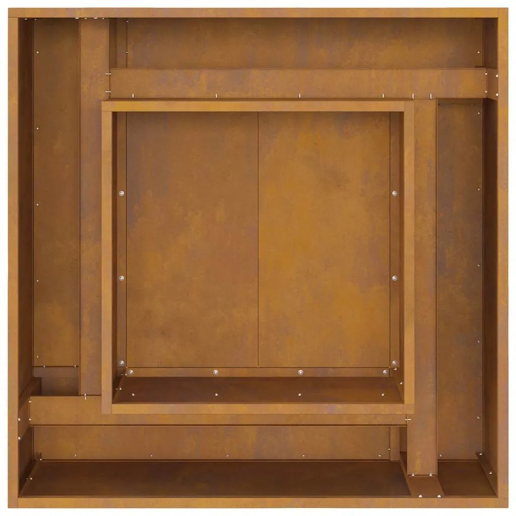 vidaXL Φωτιά Καφέ 80 x 80 x 40 cm Ατσάλι σκληρυθέν στον αέρα