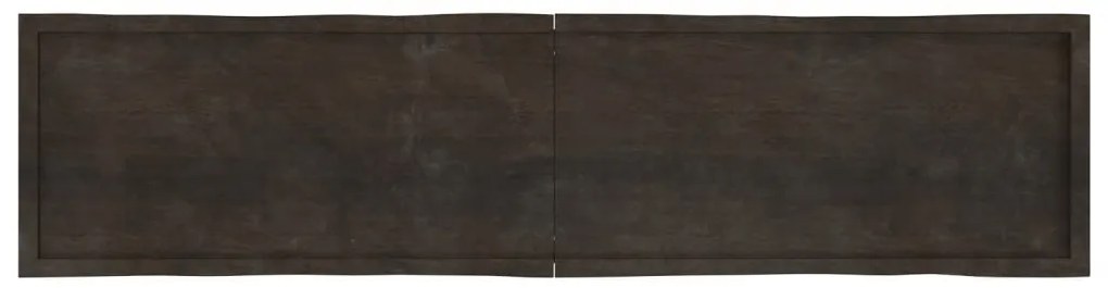 vidaXL Επιφ Τραπεζιού Αν Καφέ 220x50x(2-6)εκ.Ακατέργ. Μασίφ Ξύλο Δρυός