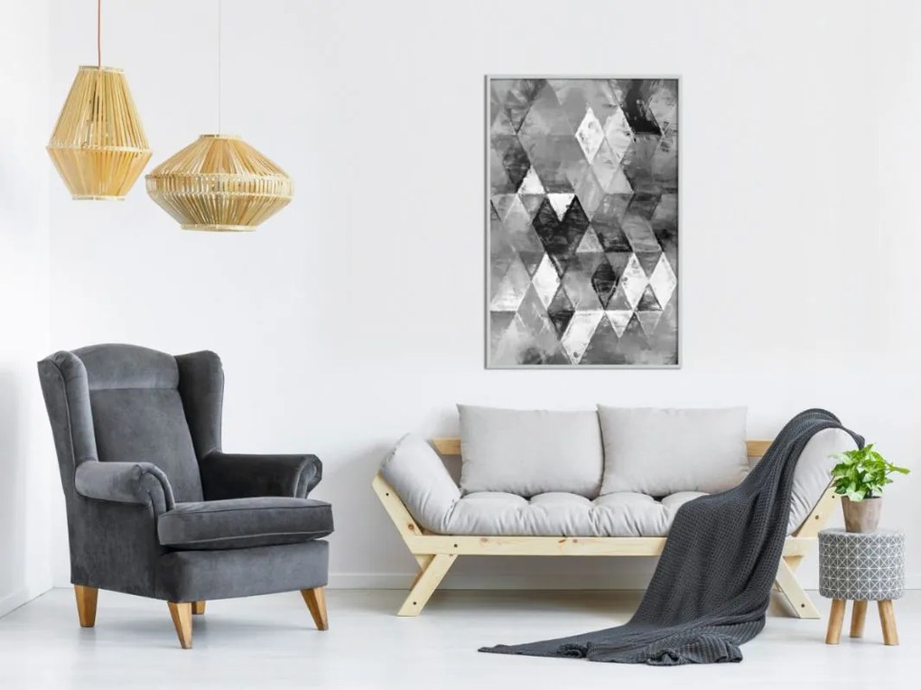 Αφίσα - Abstract Diamonds - 20x30 - Χρυσό - Χωρίς πασπαρτού