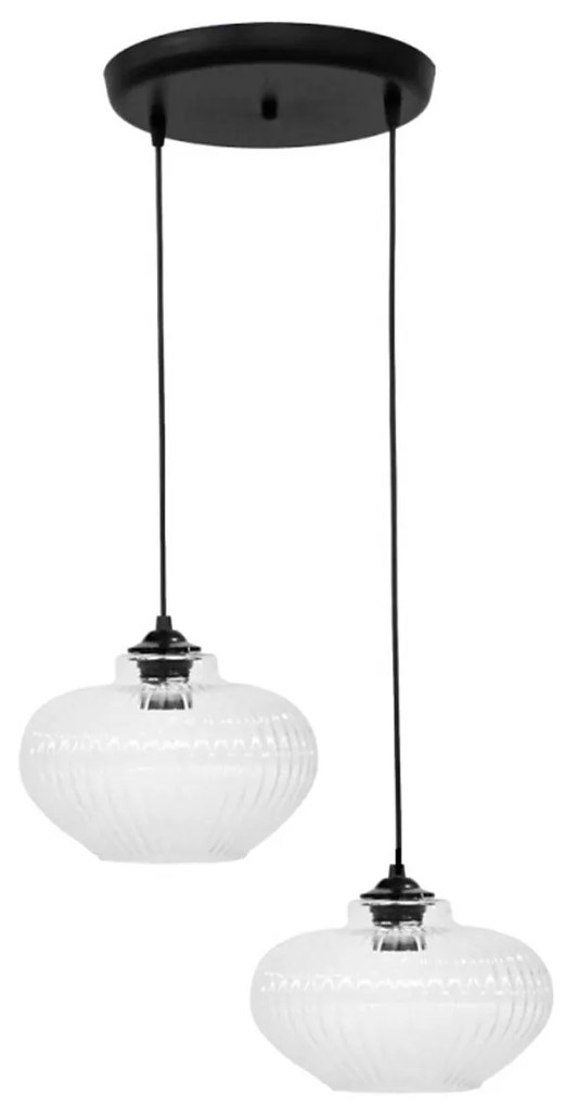 Φωτιστικό Οροφής Δίφωτο Heronia Rigato 02-0336 Transparante
