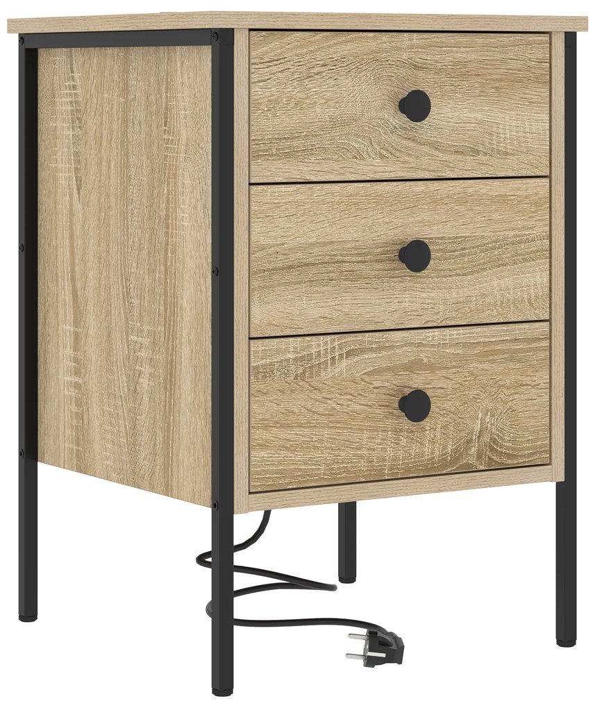 vidaXL Κομοδίνο Sonoma Δρυς 42 x 41 x 61 εκ Επεξεργασμένο ξύλο