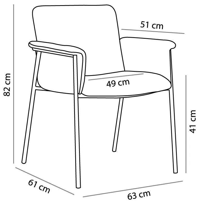 JAPO ΚΑΡΕΚΛΑ ΓΚΡΙ 63x61xH82cm - 03-1000 - 03-1000