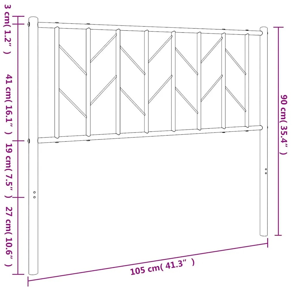 vidaXL Κεφαλάρι Λευκό 100 εκ. Μεταλλικό